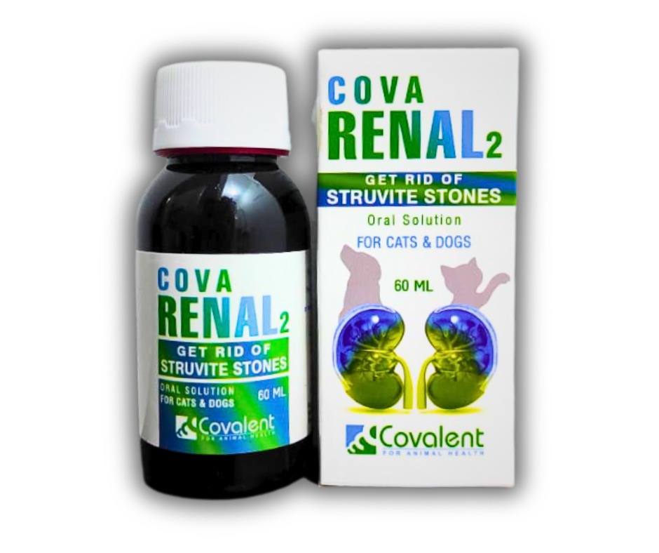 Cova Renal 2 Oral Solution Get Rid Of Struvite Stones For Dogs & Cats 60 ml