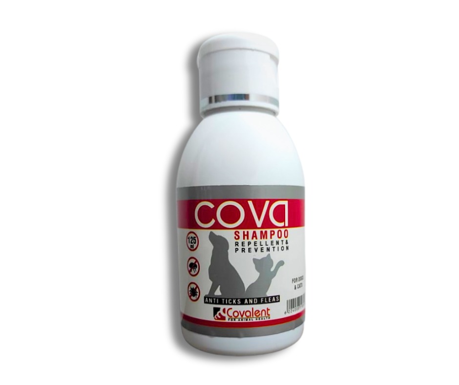 Cova Shampoo Red Anti Ticks & Fleas For Dogs & Cats 125ml 