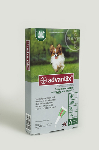 1 Dose x Advantix for dogs and puppies up to 4kg