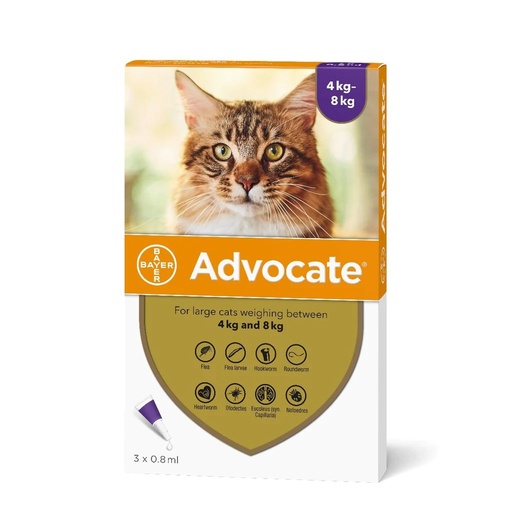 [1312] Advocate Spot-On for Large Cats ( over 4Kg ) X 1 Dose - EXP 7/24