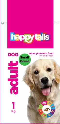 [9047] Happy tails Adult Dog Food Small Breed 1Kg