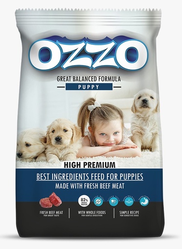 [5208] OZZO High Premium Puppy Dry Food With Fresh Beef Meat 15 Kg