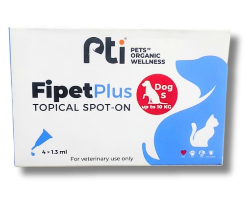 [1571] Pti Fipet Plus Topical Spot-on For Small Dogs up to 10Kg 1.3ml 