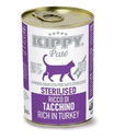Kippy Pate Sterilised Cat Wet Food Rich in Turkey Cans 400 g 