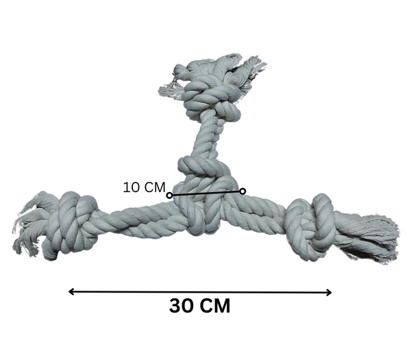 UE Triple Shape Giant Rope Dog Toy With 4 Knots