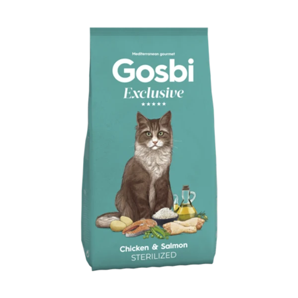 Gosbi Exclusive Chicken & Salmon Sterilized Cat Dry Food