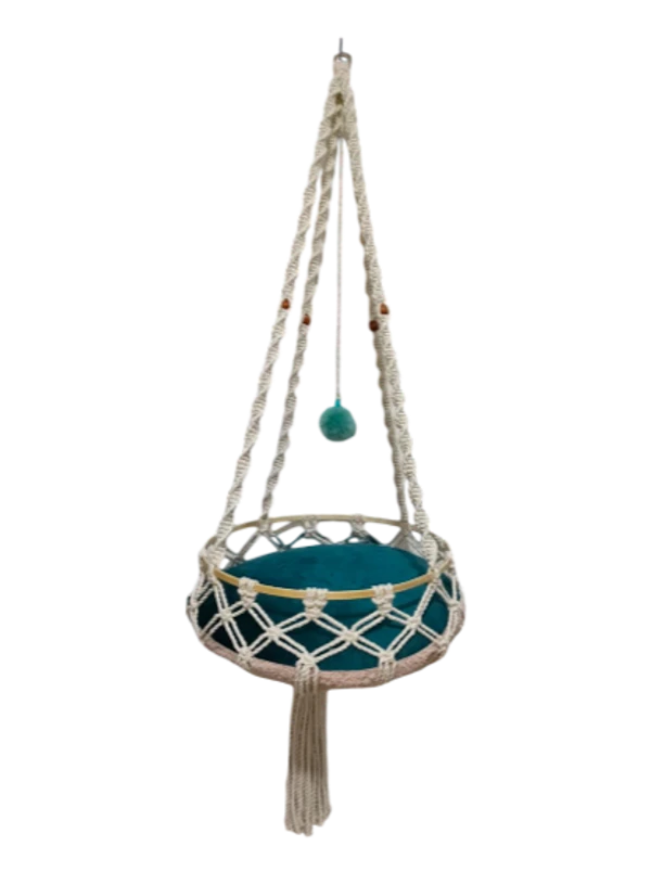 Petmoda Cat Hammock With Metal Ring -  Turquoise