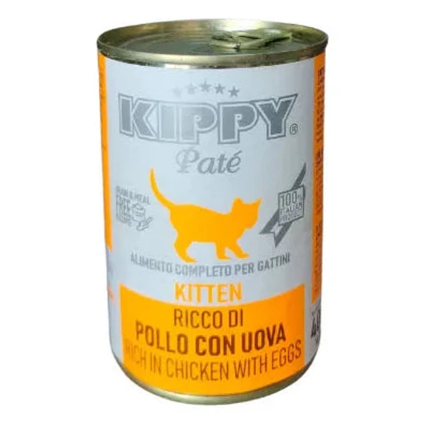 Kippy Pate Kitten Rich in Chicken With Eggs Wet Food Cans 400 g