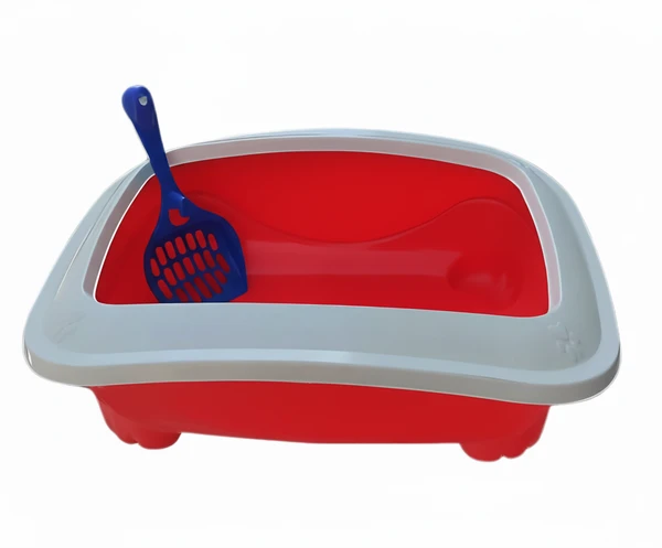 Paws Legs Cat Litter Box With Frame & Scoop 43x36x15 cm