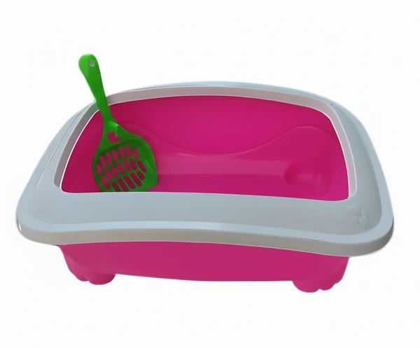 Paws Legs Cat Litter Box With Frame & Scoop 43x36x15 cm