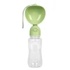 Large Portable Pet Water Bottle – Travel Dog & Cat Water Dispenser with Drinking Bowl 500 ml - Green