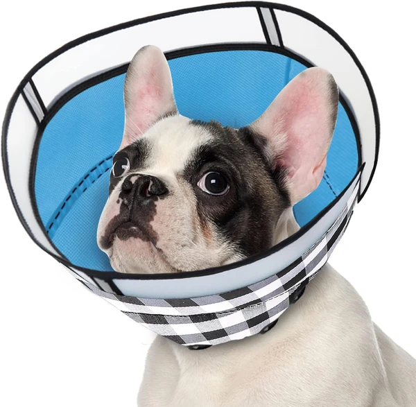 INKZOO Soft Dog Cone Collar After Surgery – Adjustable Pet Recovery Collar for Large Dogs, Anti-Lick & Wound Protection - Size Large