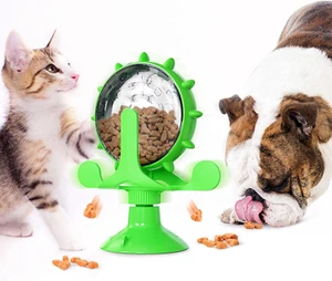 Interactive Pet Treat Wheel Toy – 360° Spinning Windmill Feeder with Suction Base | Fun, Stress-Relief & Exercise Toy for Dogs and Cats 