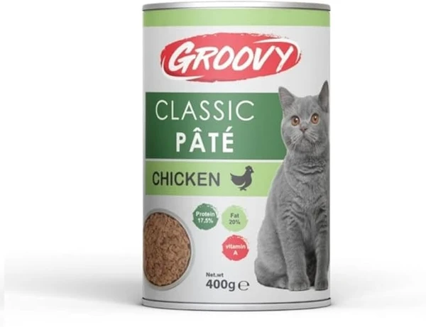Groovy Classic Pate Adult Cat Wet Food Cans 400 g