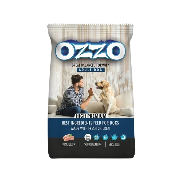 OZZO High Premium Adult Dog Dry Food With Fresh Chicken 15 Kg