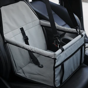 Waterproof Dog Car Booster Seat for Small Pets – Portable Travel Safety Carrier with Storage Pocket & Harness