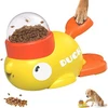Interactive Duck-Shaped Dog Treat Dispenser & Puzzle Feeder – Slow Feeding Toy for Dogs & Cats | Press-to-Dispense Design for Smart & Healthy Eating - White