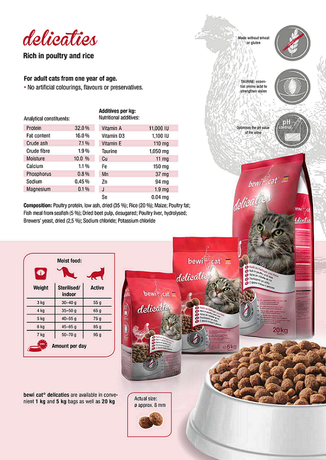 Bewi Cat Delicaties For Adult Cats Rich in Chicken 10Kg