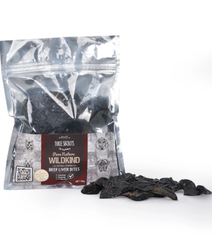 Three Snouts-Pure Nature WILDKIND Beef Liver Bites 100g