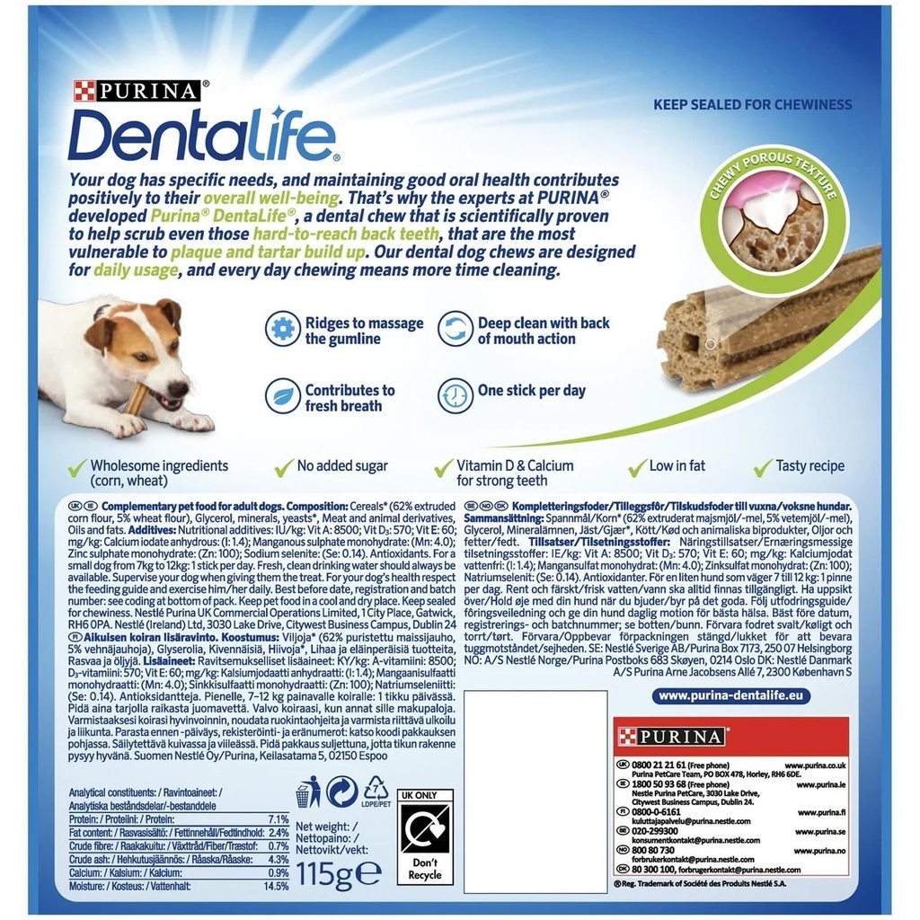 Purina Dentalife Daily Oral Care Small Dog (7-12kg) 115g