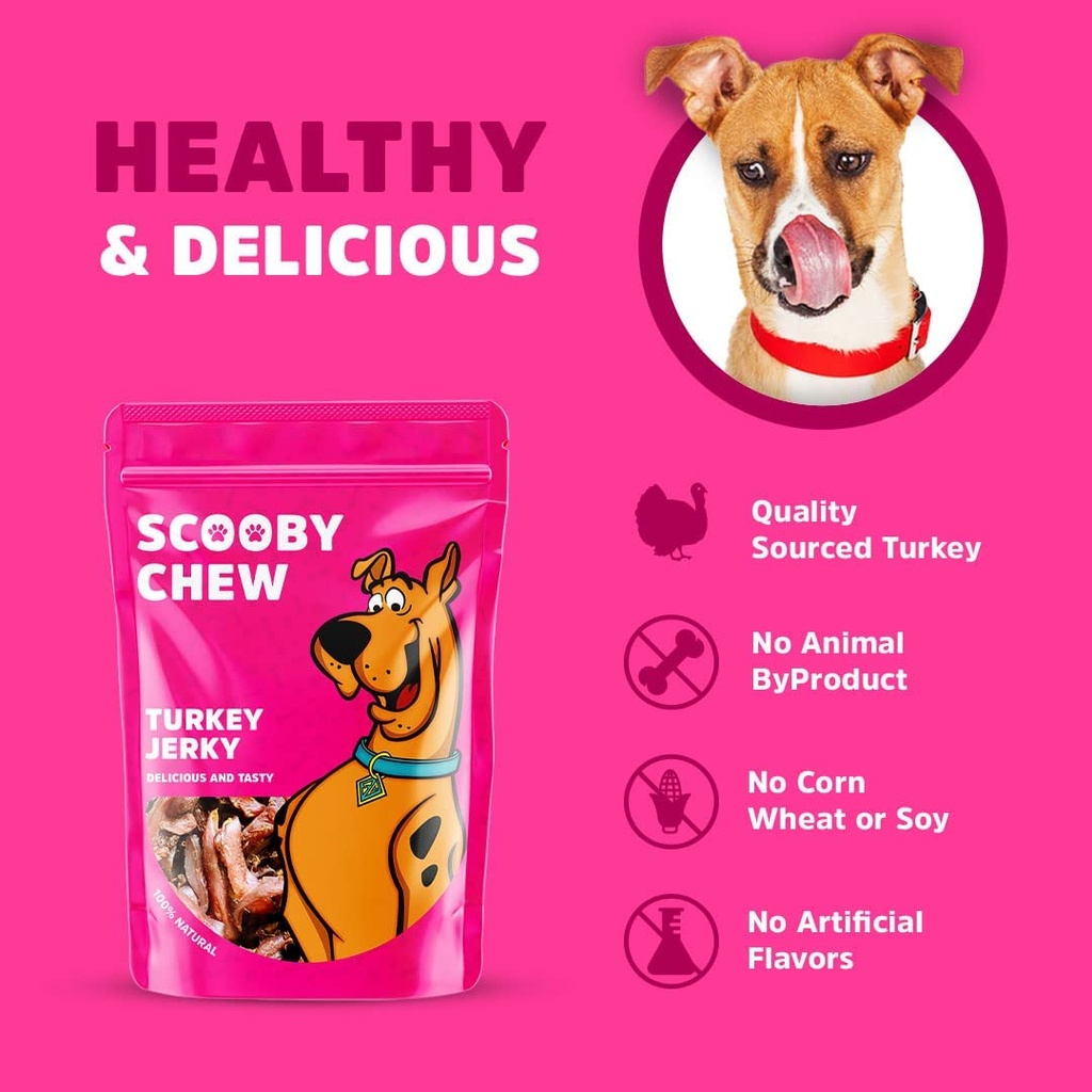 Scooby Chew  with Turkey Jerky Dog Treats 120 g