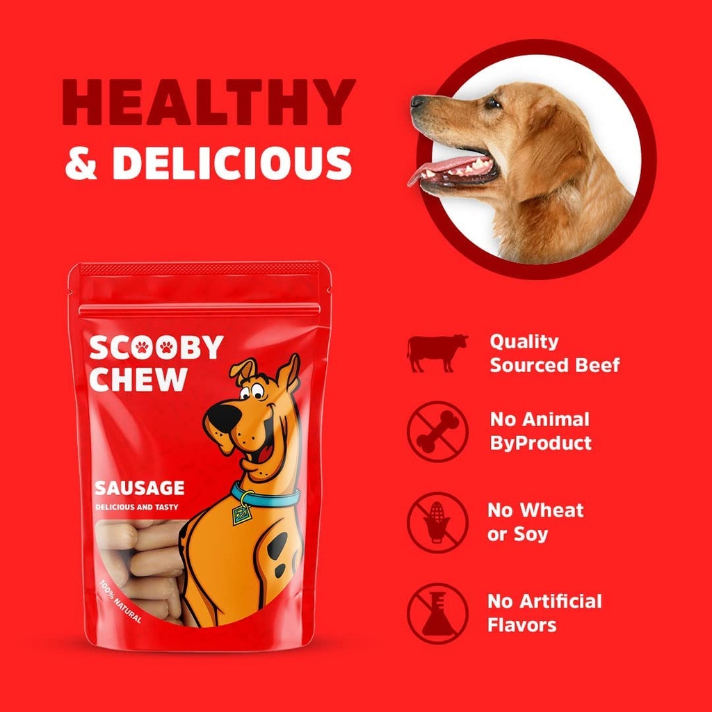 Scooby Chew  with Sausage Dog Treats 120 g