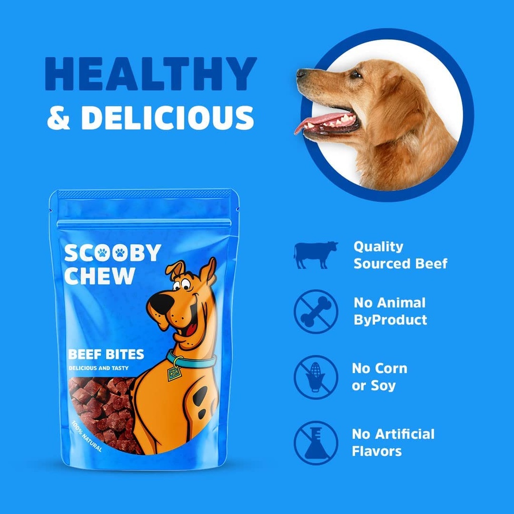 Scooby Chew  with Beef Bites Dog Treats 120 g 