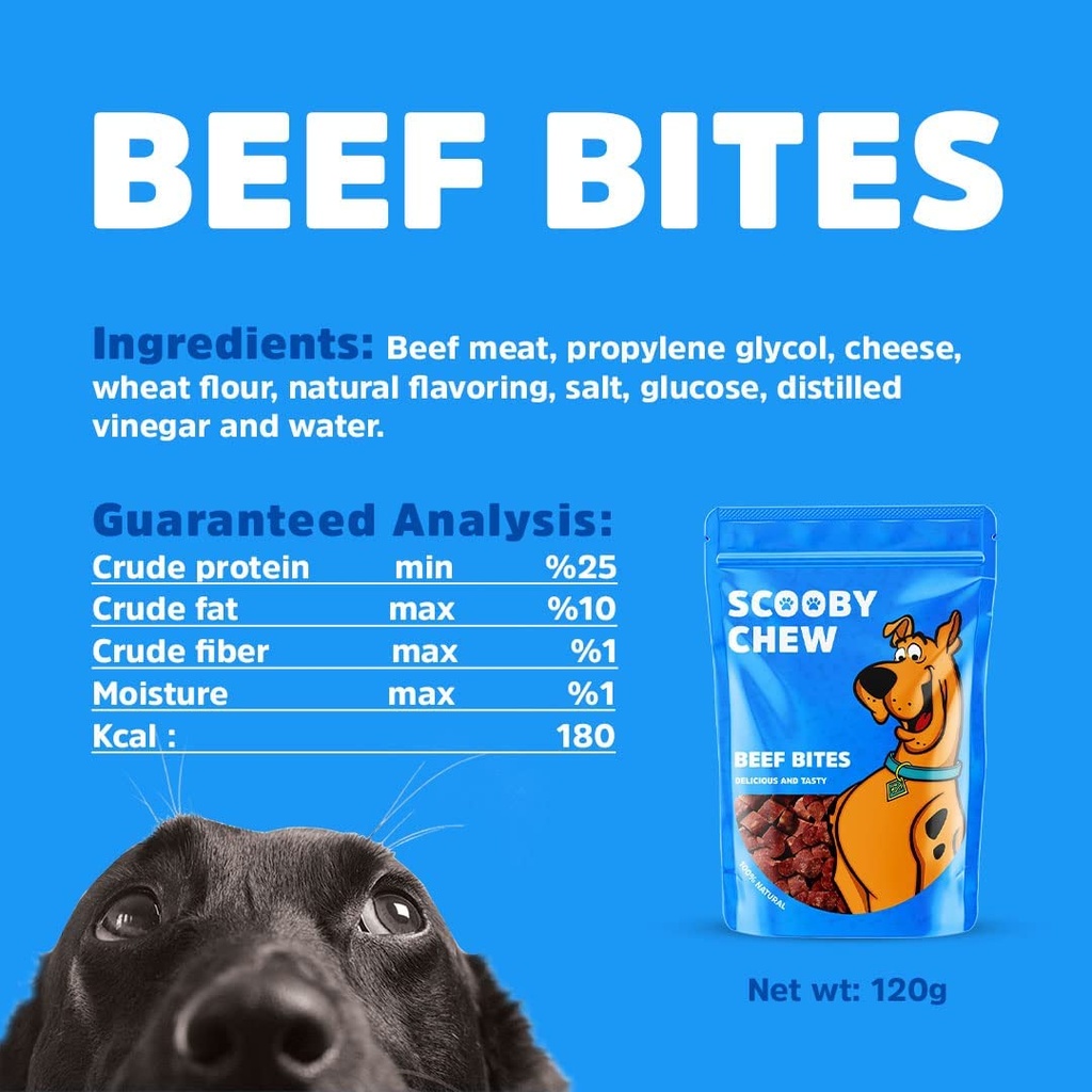 Scooby Chew  with Beef Bites Dog Treats 120 g 