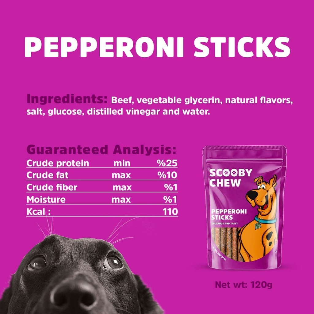 Scooby Chew  with Pepperoni Sticks Dog Treats 120 g