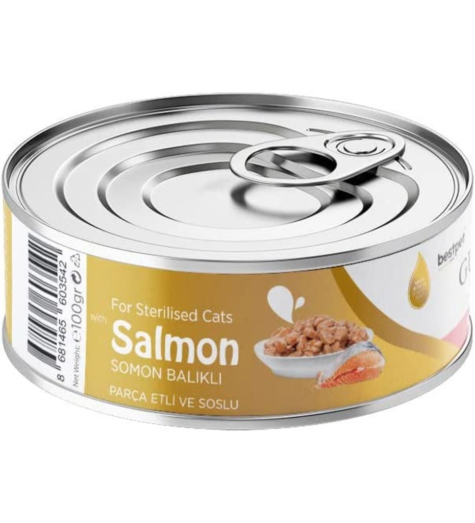 bestpet Gurme With Salmon Sterilized Adult Cat Wet Food Cans 100 g