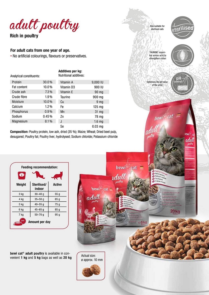 Bewi Cat food  Adult Poultry 20kg