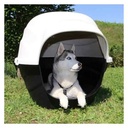 M-PETS Lgloo Dog House M (White/Dark Blue)