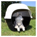 M-PETS Lgloo Dog House S (White/Dark Blue)