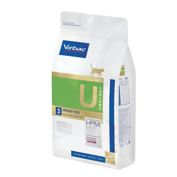Expiry 6-2025 Virbac Veterinary HPM Urology 3 Urinary WIB Water Intake & Behaviour Cat Dry Food 1.5 Kg 