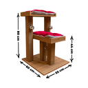 Petmoda Scratcher Post and Play Tower With Two Bed & Catnip 80*60*55 cm 
