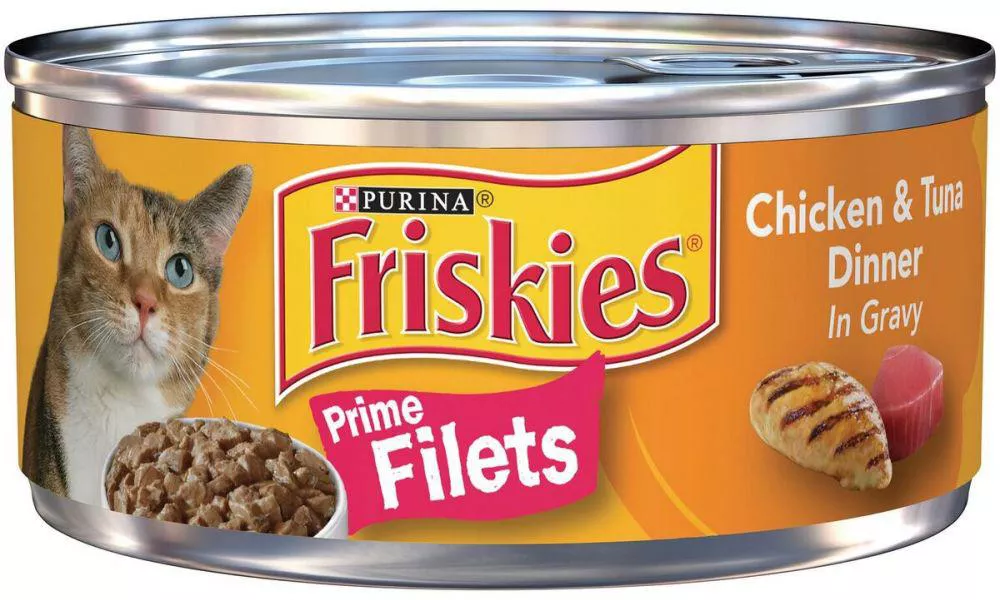 Purina Friskies Prime Filets With Chicken & Tuna Dinner in Gravy Adult Cat Wet Food 156 g