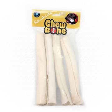 Chew Bone Roller Rawhide 25Cm 4 Pieces