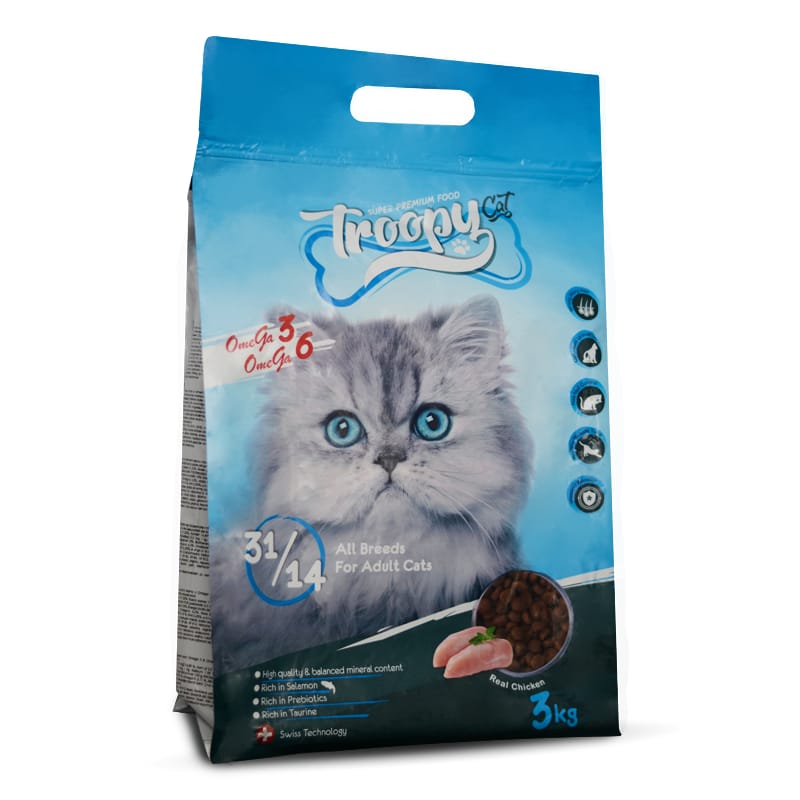 Troopy Dry Food For Adult Cats - All Breeds 3Kg
