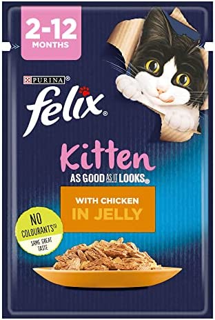 Purina Felix As Good as it Looks Kitten With Chicken in Jelly Wet Cat Food Pouch 85 g