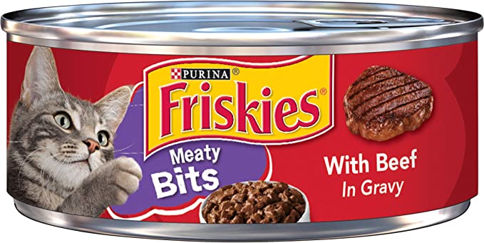 Purina Friskies Meaty Bits With Beef in Gravy Adult Cat Wet Food 156 g