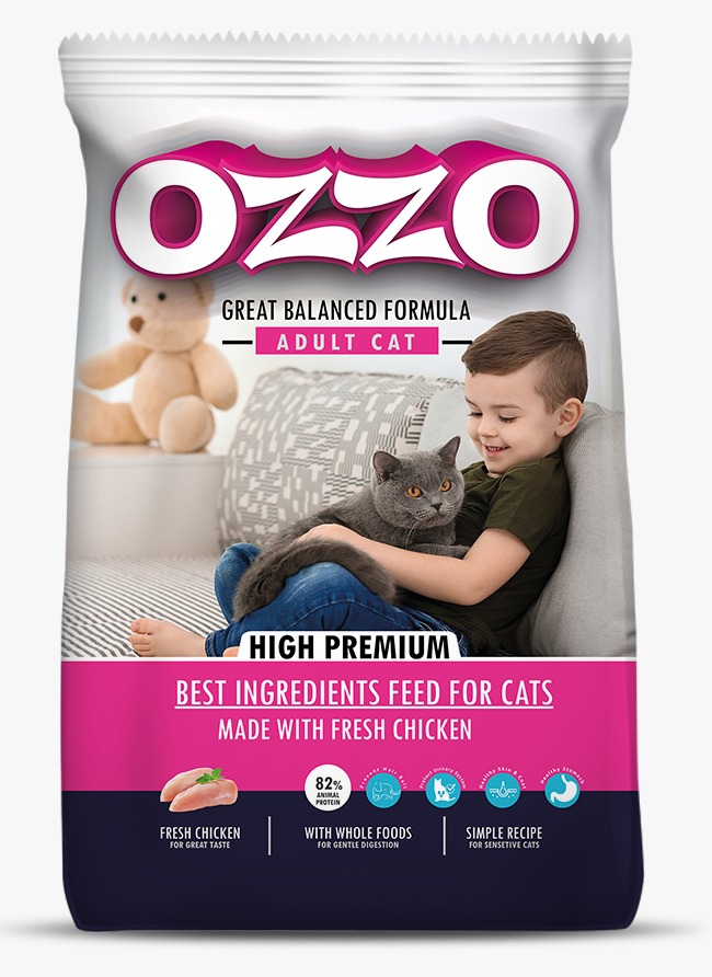 OZZO High Premium Adult Cat Dry Food With Fresh Chicken 10 Kg