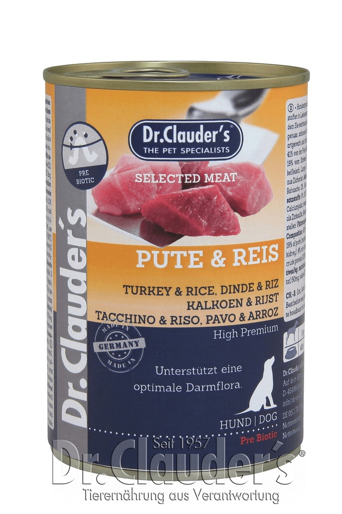 Dr.Clauder’s Selected Meat Turkey & Rice 400 g