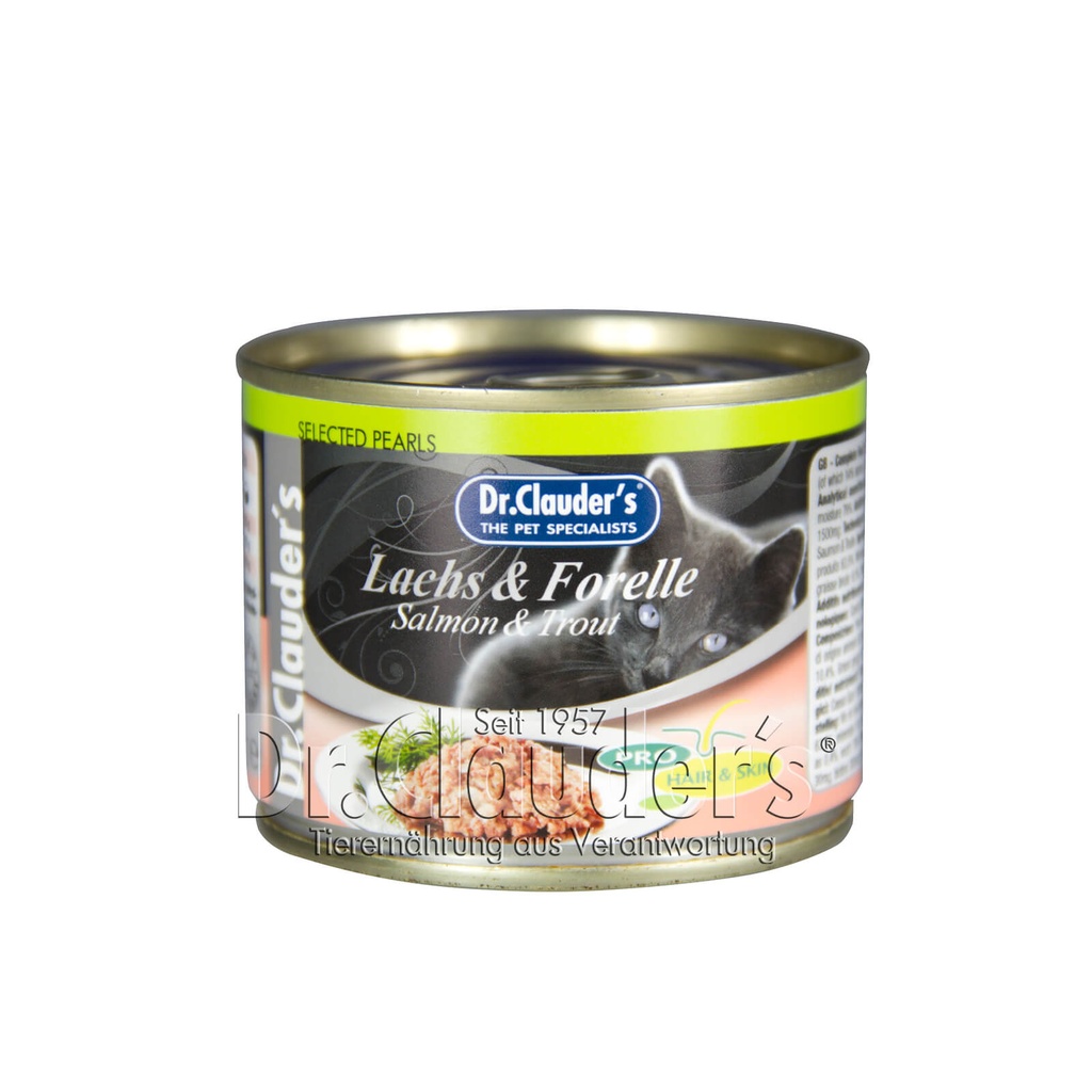 Dr.Clauder's Selected Pearls Salmon & Trout Adult Cat Wet Food 200 g