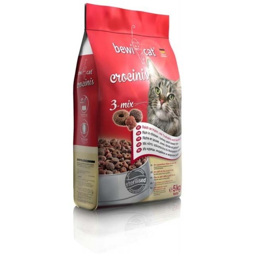 [1713] Bewi Cat food Crocinis 3-mix 5 Kg