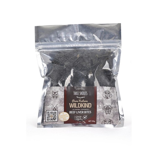 [2533] Three Snouts-Pure Nature WILDKIND Beef Liver Bites 100g