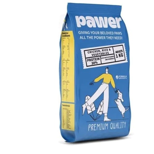 [7157] Pawer Adult Dogs Dry Food With Chicken & Rice & Vegetable 1 Kg