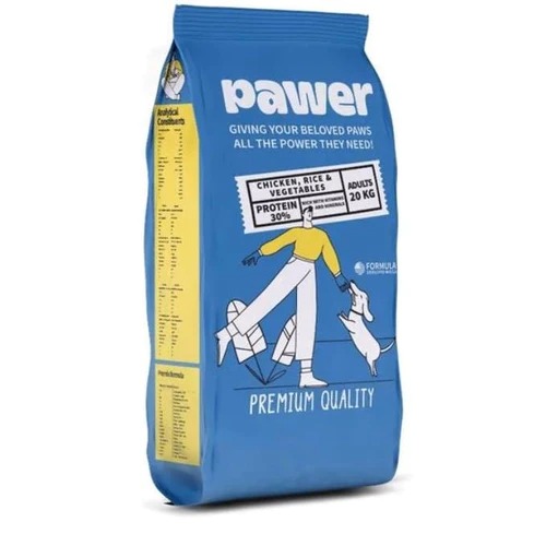 [7119] Pawer Adult Dogs Dry Food With Chicken & Rice & Vegetable 20 Kg