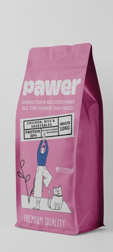 [4726] Pawer Adult Cats Dry Food With Chicken & Rice & Vegetable 10 Kg