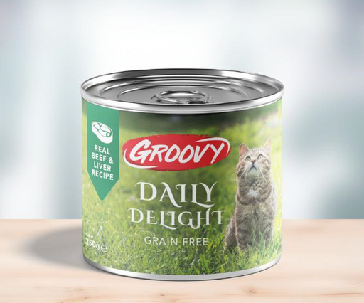 [5094] Groovy Daily Delight Grain Free Real Beef & Liver Recipe Wet Cat Food 250 g