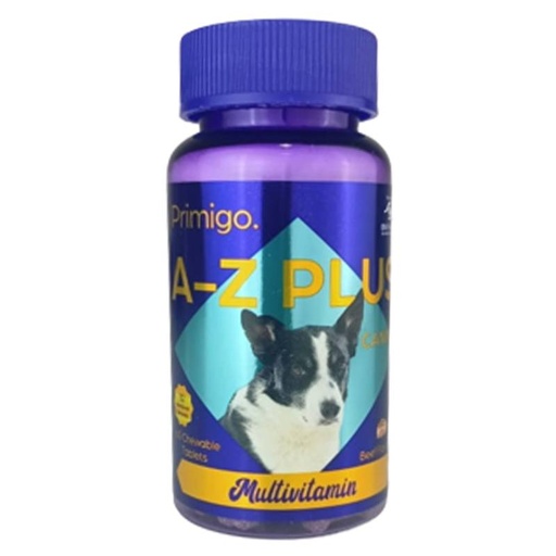 [7159] Primigo A–Z Plus Canine Multivitamin With Beef Flavor 60 Tablets For Dogs 